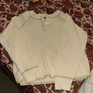 Cream Old Navy Henley top